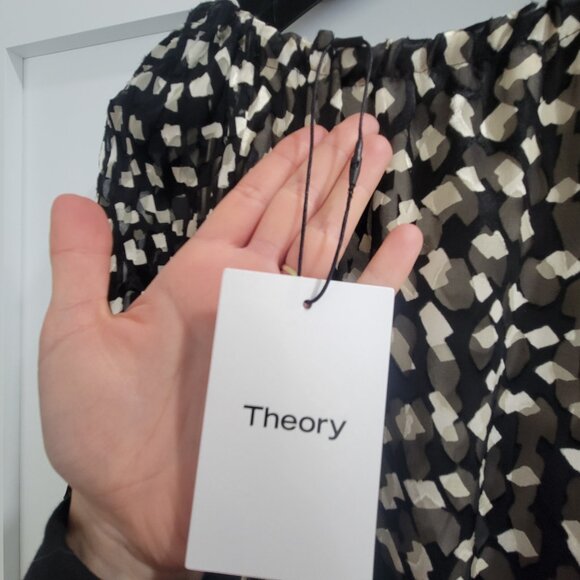 Theory Angled Seam Dress Square Silk - New With Tag - Size S - Picture 4 of 7